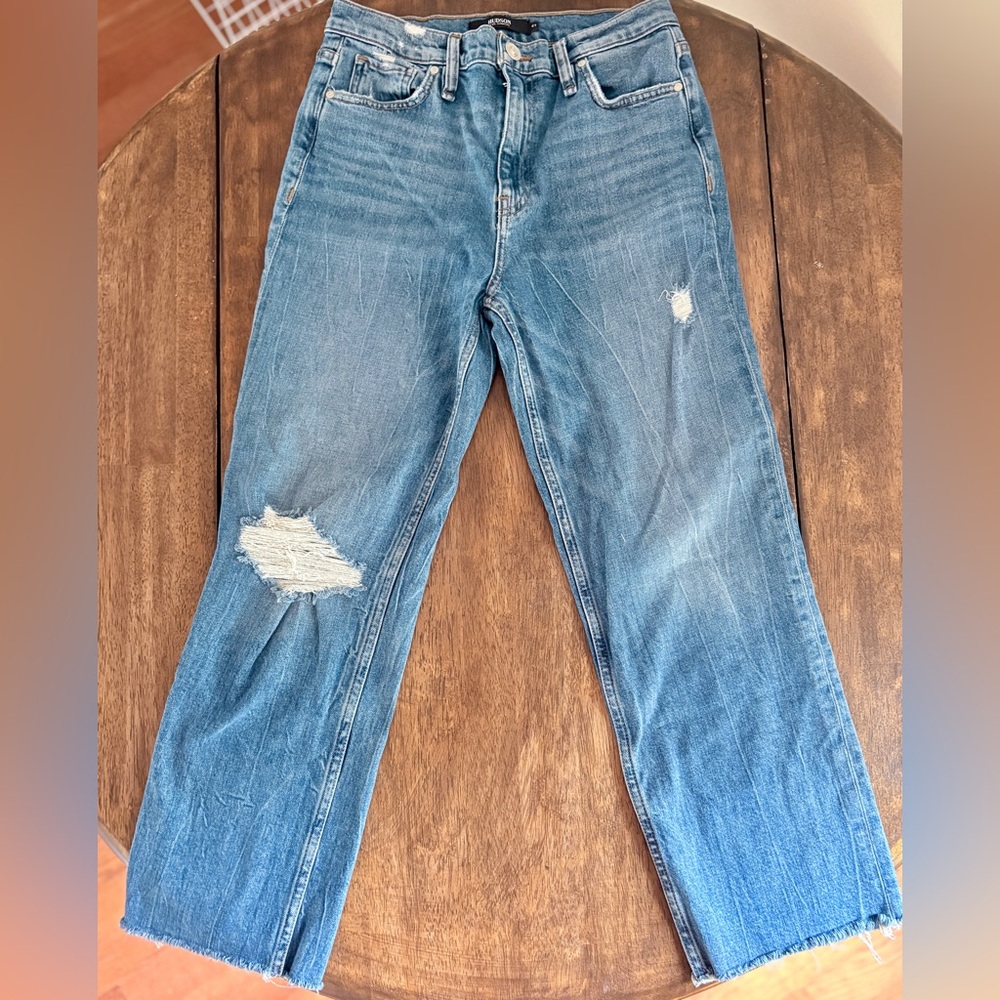 Hudson Jeans Light Blue Denim with Brown Stitching